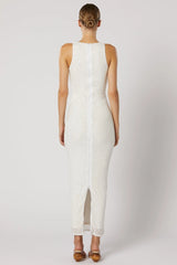 Reyna Zip Back Dress - White