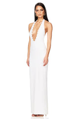 Nookie Empire Halter Gown - White