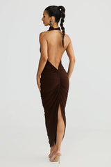 Chloe Dress - Espresso Brown