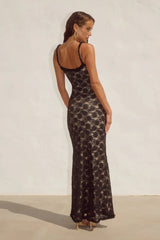 Sarta Lace Maxi Dress - Black