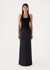 Emika Halter Maxi Dress - Black