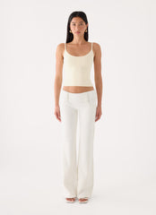 Lina Low Rise Jeans - White