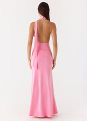 On My Way Bodysuit Maxi Dress - Pink