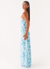 Prism Beaded Maxi Dress - Blue