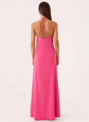 Samaria Halter Maxi Dress - Berry