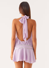 Time Will Tell Sequin Mini Dress - Lavender