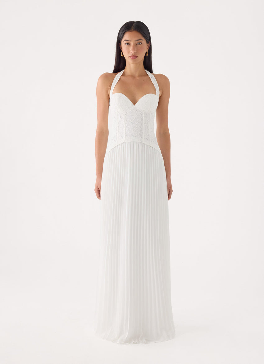 Tunnel Vision Maxi Dress - White
