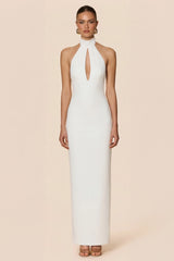 Nookie Martini Halter Gown - Ivory