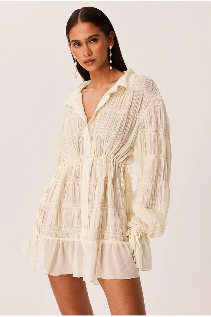 Lareina Mini Dress - Shell