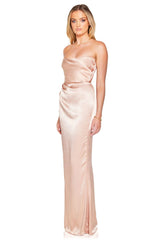Nookie Emelie Strapless Gown - Nude