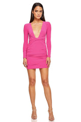 Nookie Envy Mini Dress - Neon Pink