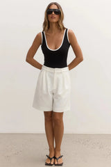 Reina Bodysuit - Black/White