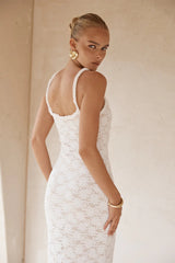 Sarta Lace Maxi Dress - White