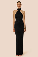 Nookie Crush Halter Gown - Black