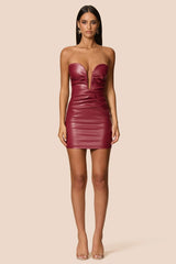 Nookie Evoke Mini Dress - Wine