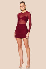 Nookie Noemie Mini Dress - Wine