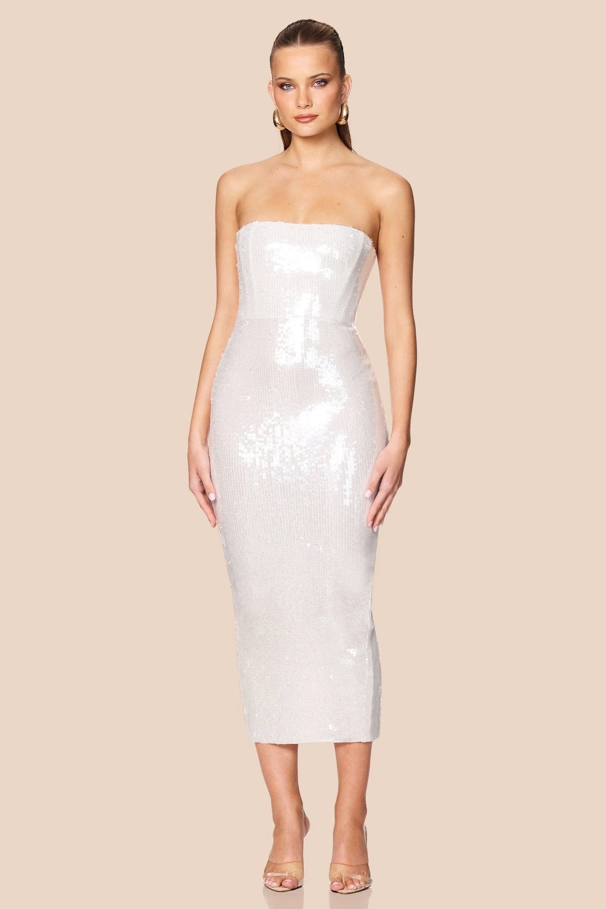Nookie Siren Midi Dress - White