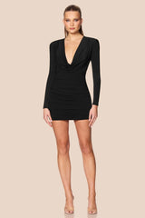 Nookie Giselle Long Sleeve Mini Dress - Black
