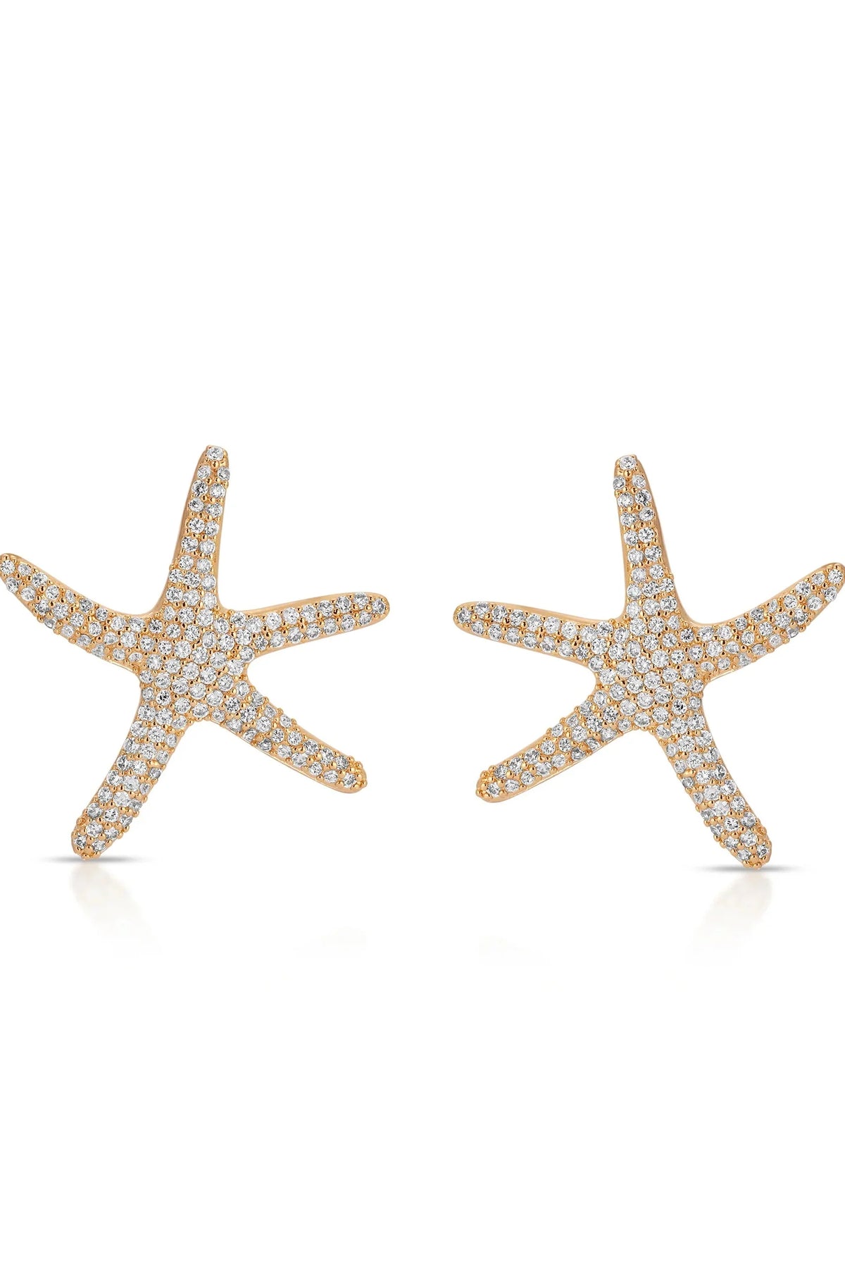 Pavè Starfish Earrings